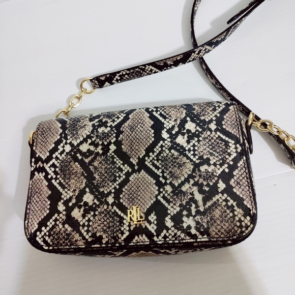 Ralph Lauren snake print crossbody bag - Picture 4 of 8